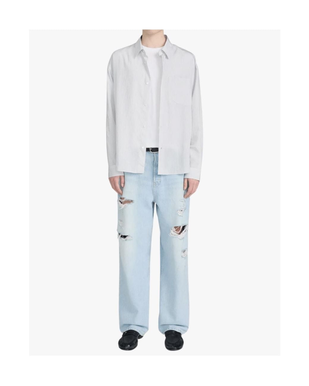 FRAME White Striped Long-Sleeve Shirt for men