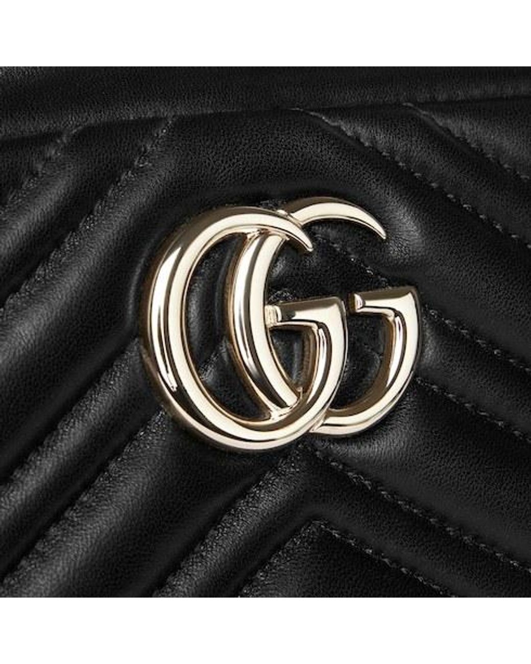 Gucci Black Gg Marmont Small Camera Bag