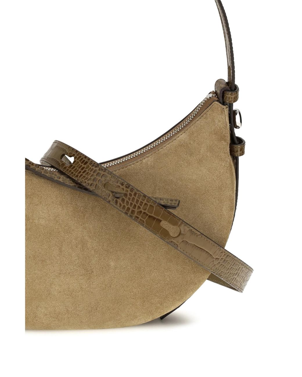 Tory Burch White Romy Half-Moon Shoulder Bag
