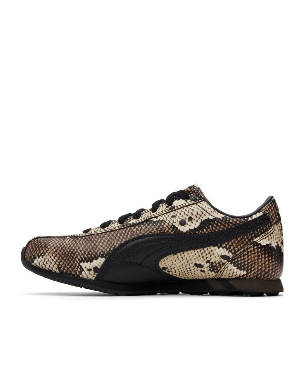 PUMA Black Sprint Snake Lace-Up Sneakers for men