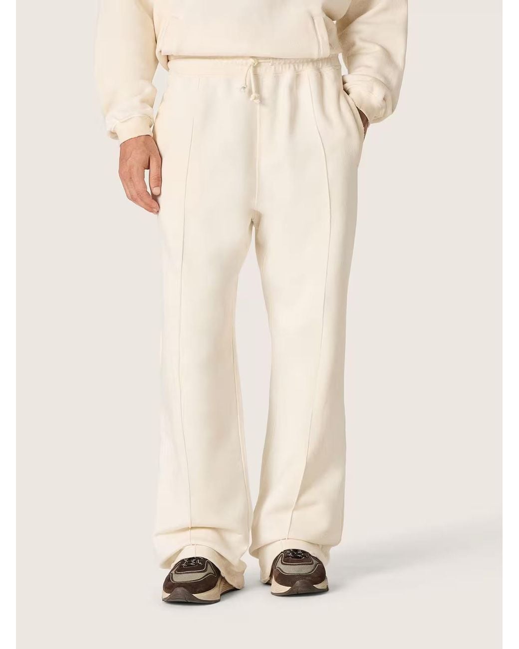 Golden Goose Deluxe Brand Natural Star Wide-Leg Trousers for men