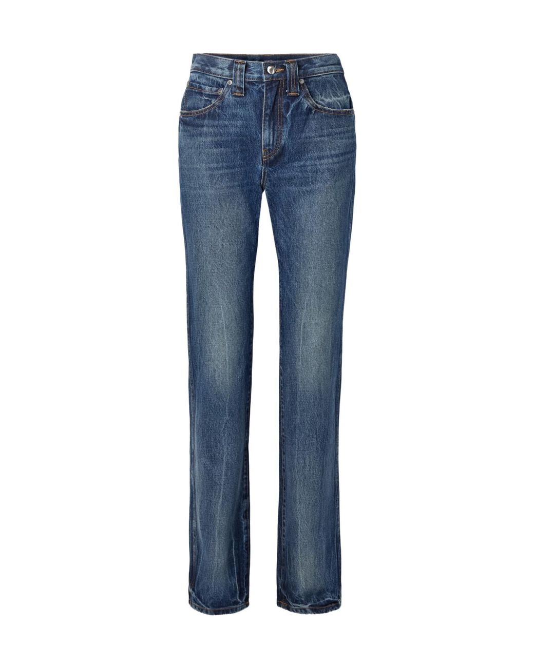 Khaite Blue Farley Straight-Leg Jeans