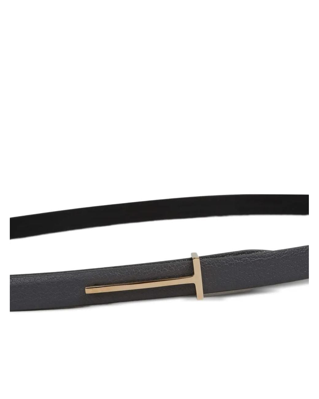 Tom Ford White Slim-T Belt
