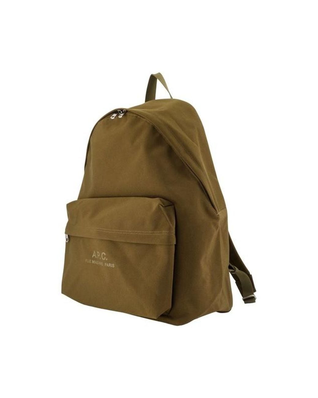A.P.C. Green Backstage Logo Backpack for men