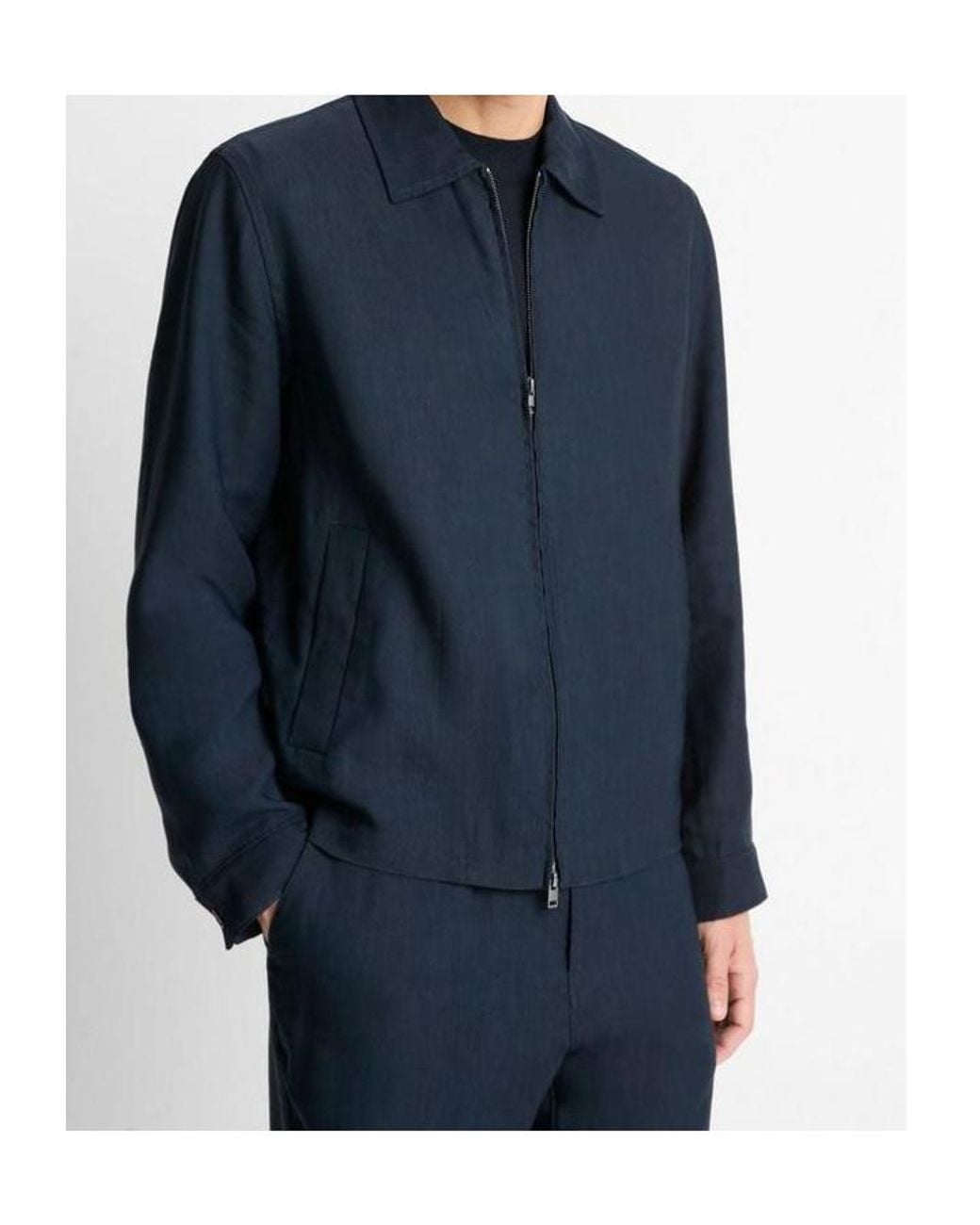 Vince Blue Zip-Up Jacket for men