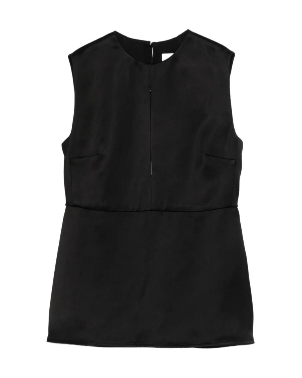 Jil Sander Black Satin Vest