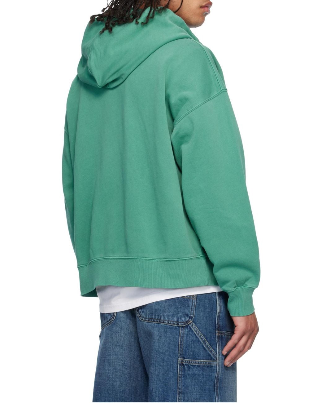 Carhartt Green Hooded Benton Sweat Jacket for men