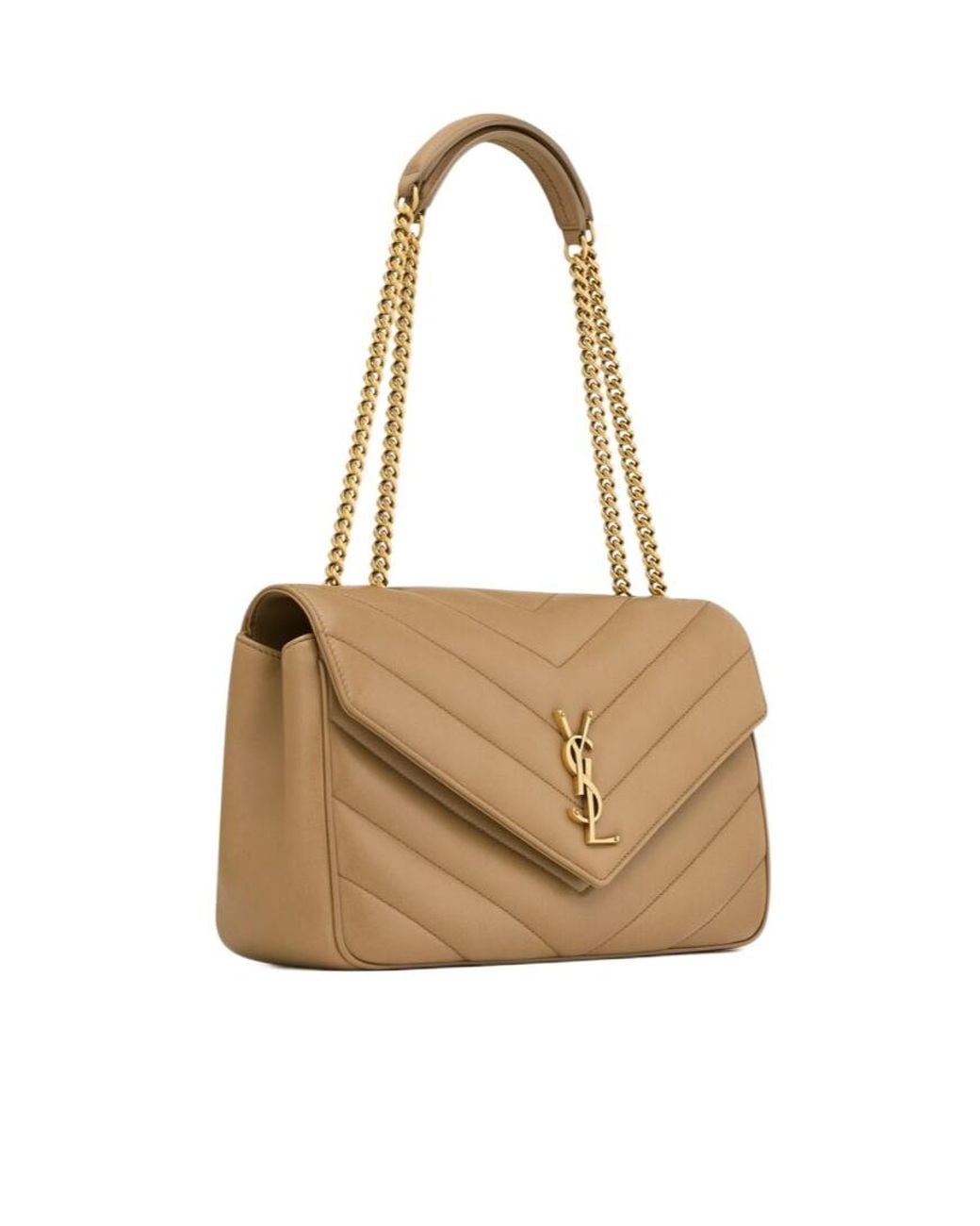 Saint Laurent Metallic Loulou Medium Shoulder Bag