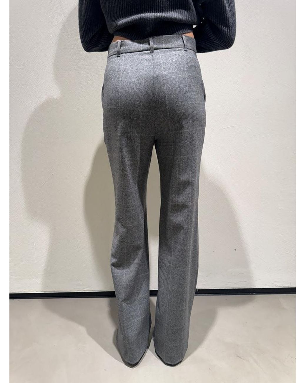 Max Mara Gray Belt Loop Casual Pants