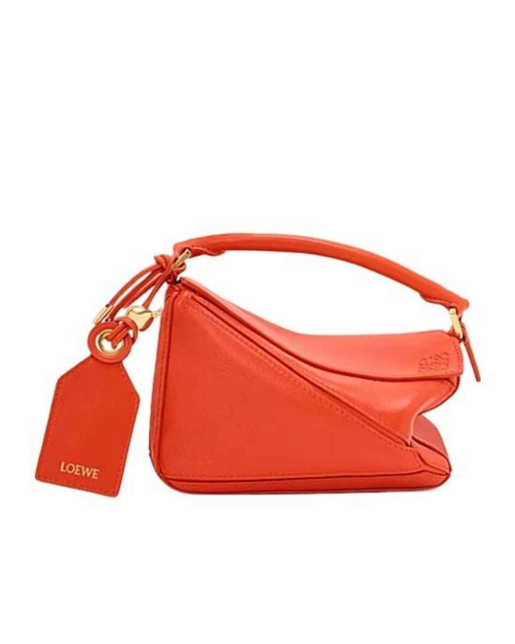 Loewe Red Featherlight Mini Puzzle Bag