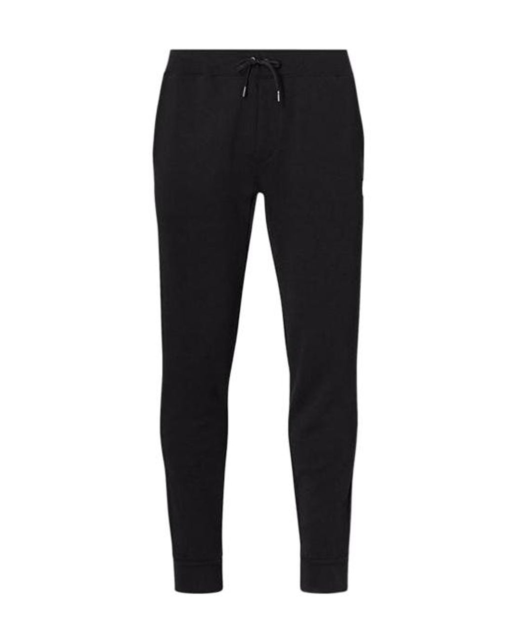 Polo Ralph Lauren Black Cuffed Logo Tech Jogging Bottoms for men