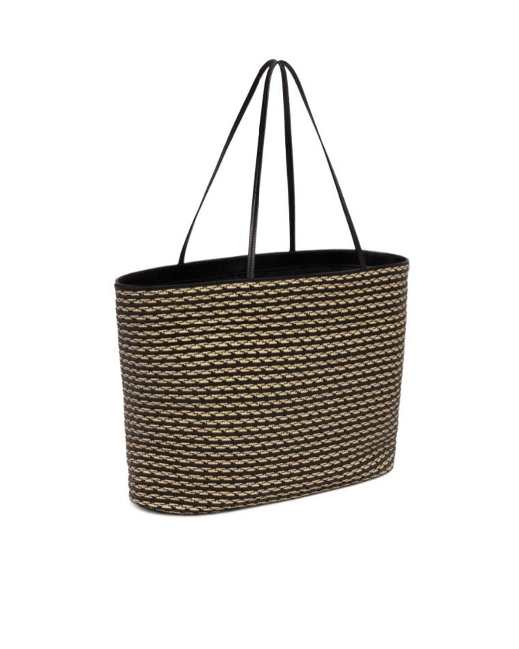 The Row Brown Large Beau Rafia Handbag