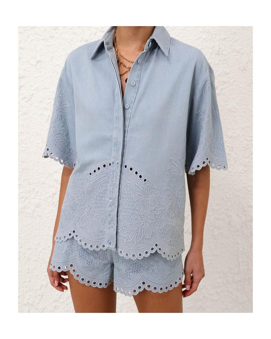 Zimmermann Blue Denim Shirt "Daylight"