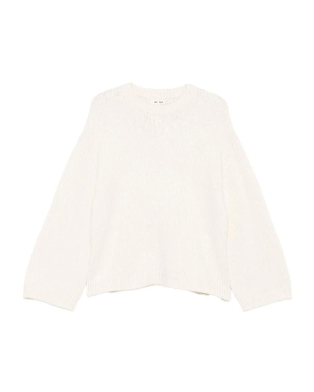 Soft Goat White Long-Sleeved Knitwear