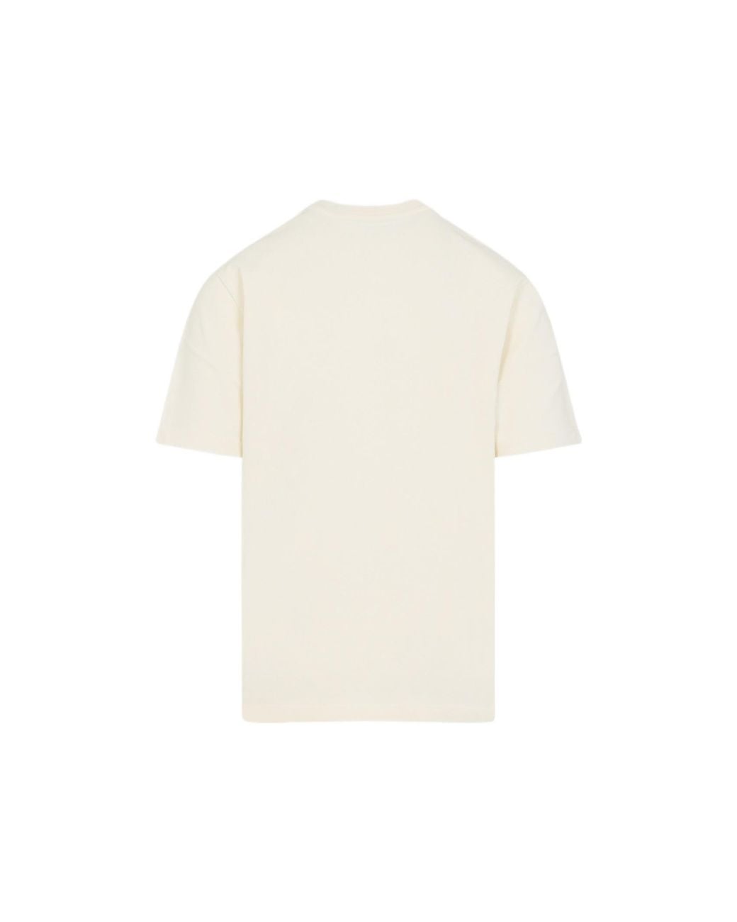 Jacquemus White Logo Patch Crewneck T-Shirt for men