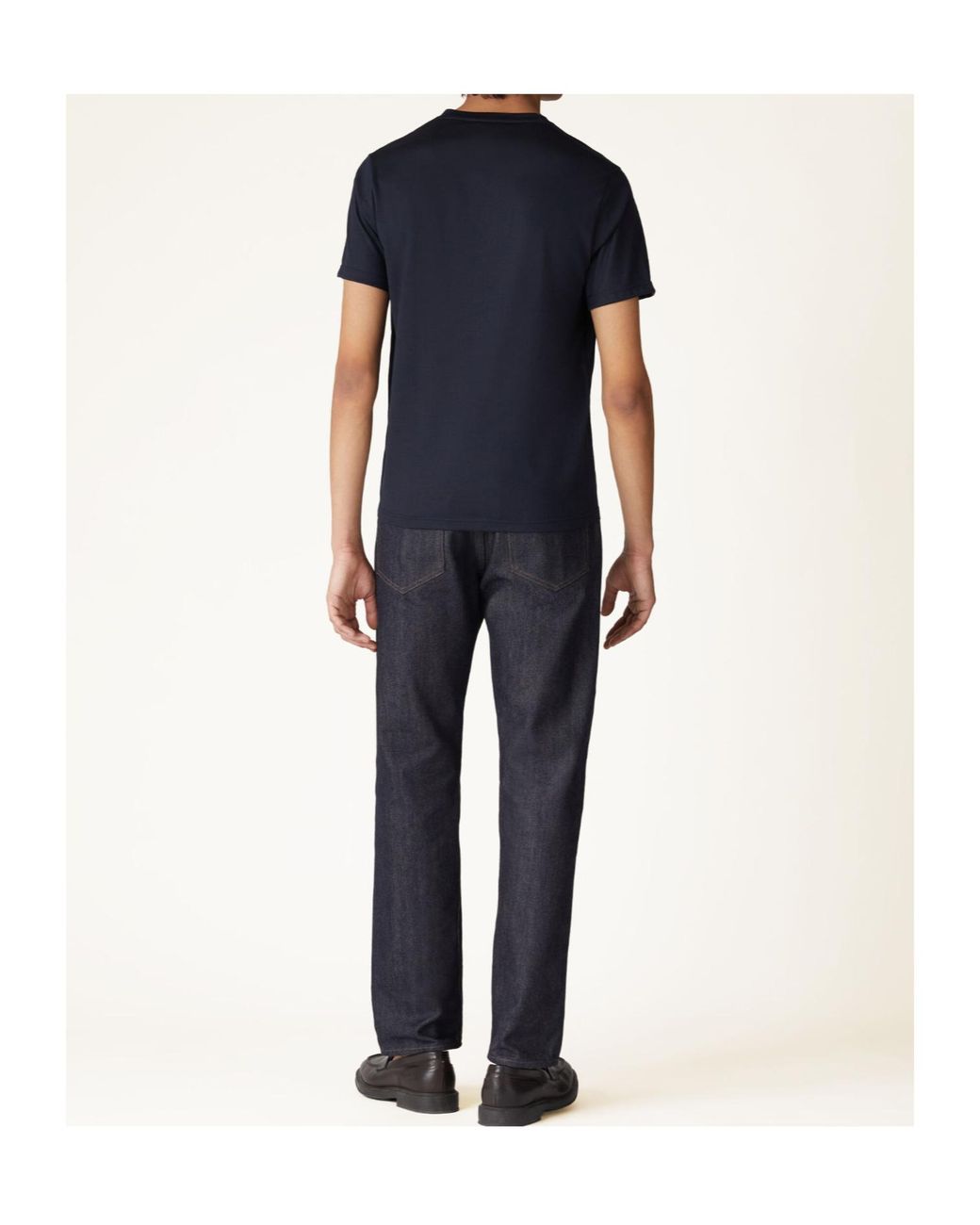 Loro Piana Blue Short-Sleeve Wool T-Shirt for men