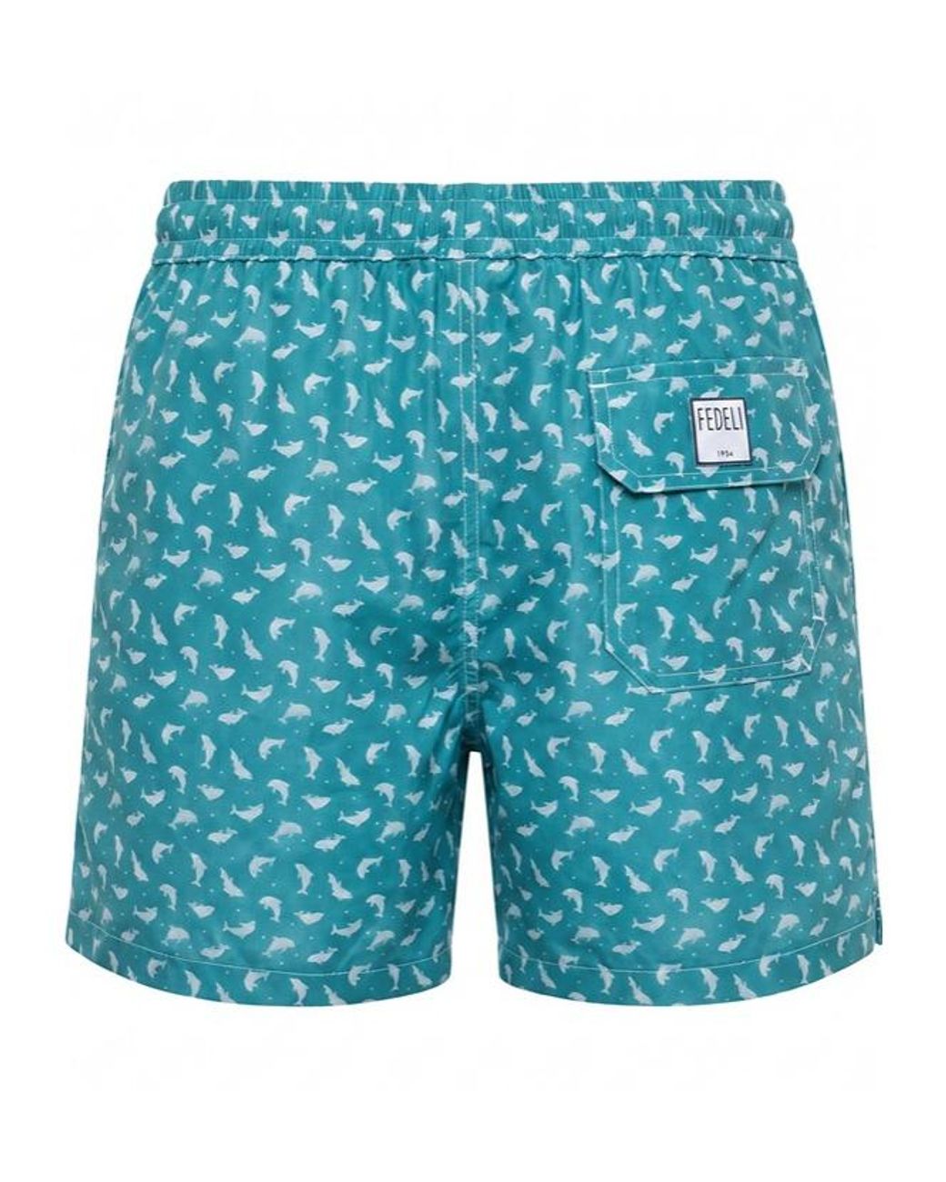 Fedeli Blue Madeira Swim Trunks for men