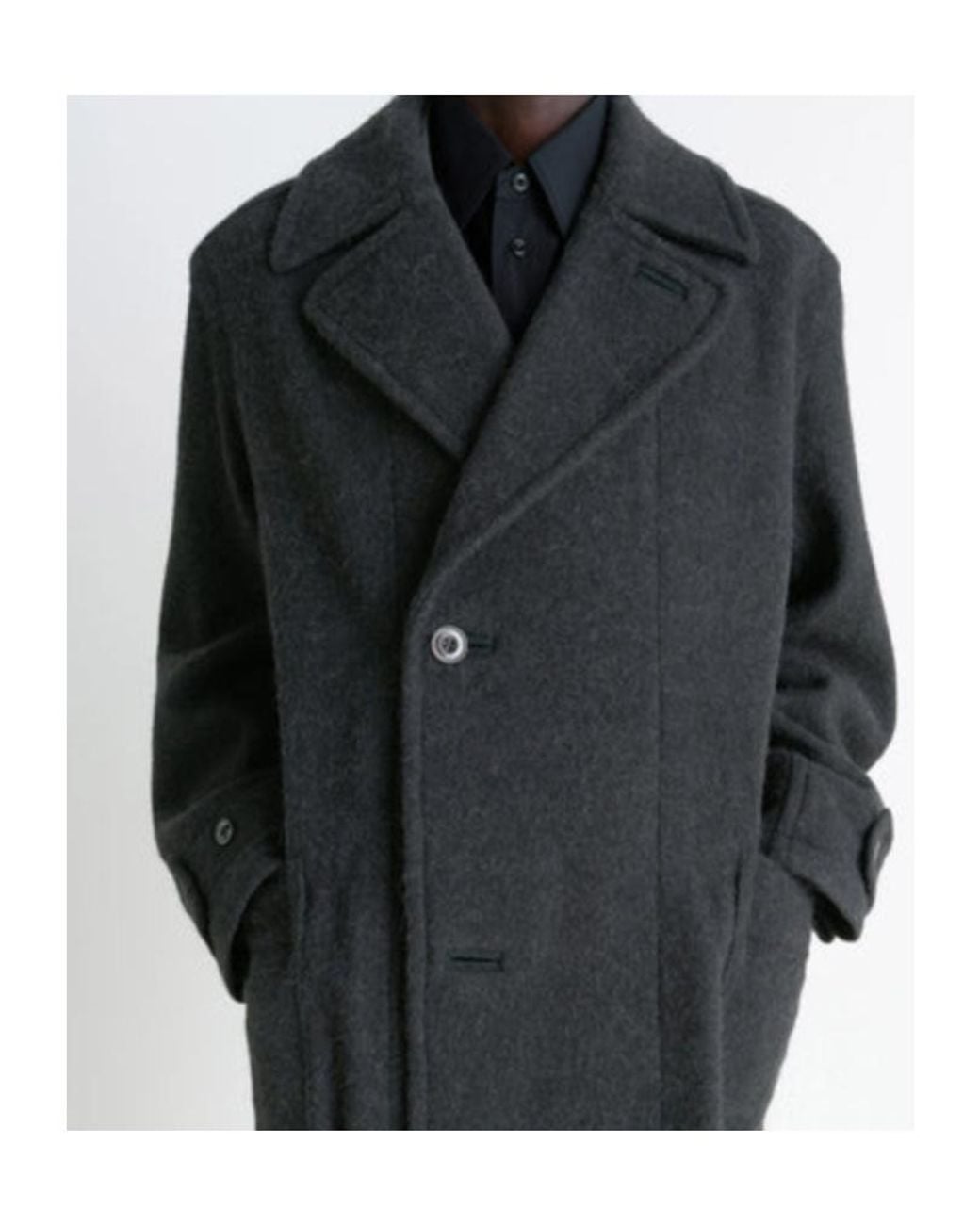 Lemaire Black Straight Hem Belted Coat for men