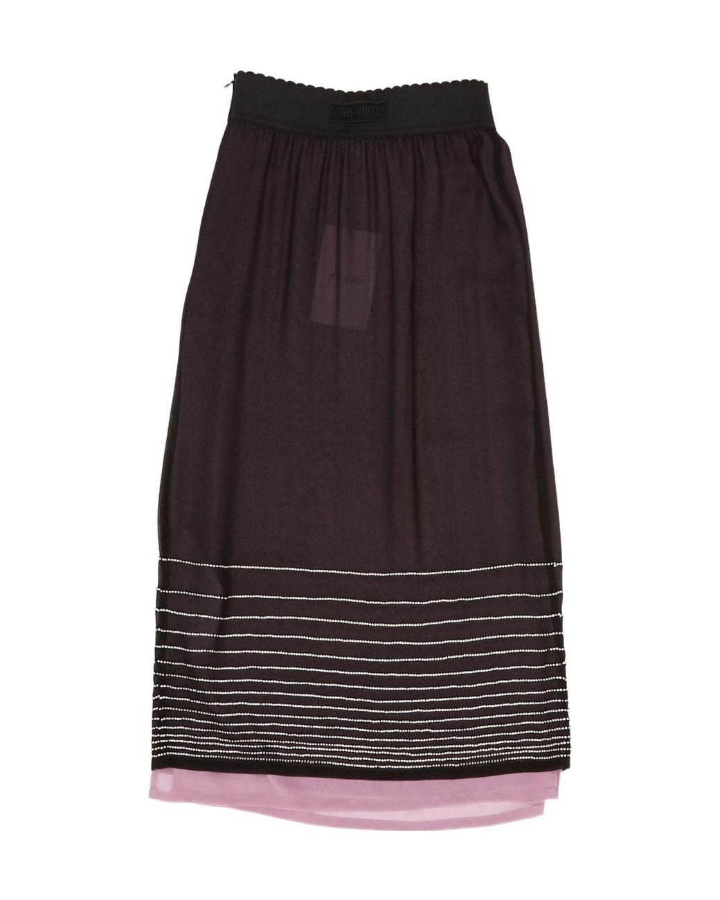 The Attico Purple The Pinstriped Hem Skirt