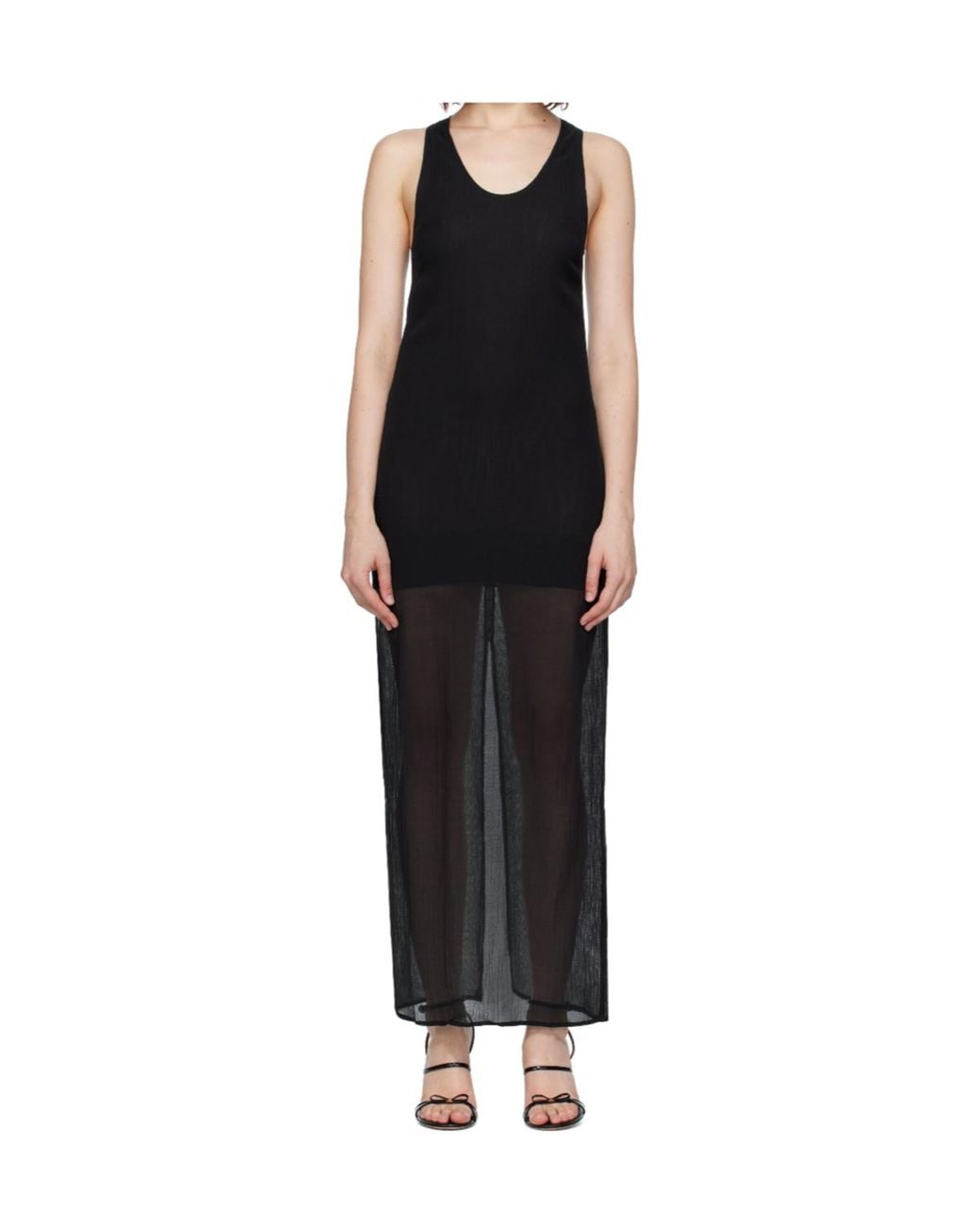 Totême Black Round Neck Dress