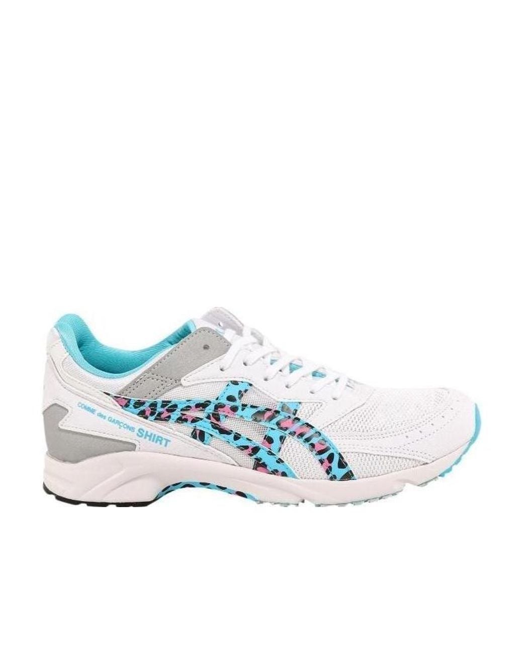 Comme des Garçons Blue Leopard-Print Low-Top Sneakers for men