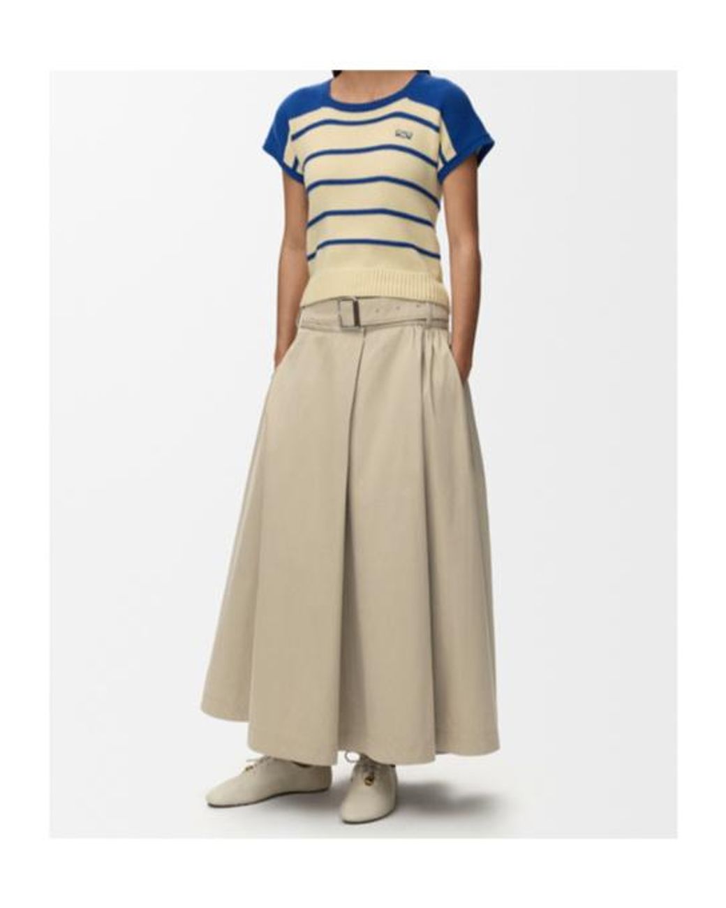 Loewe Natural Pleated Skirt