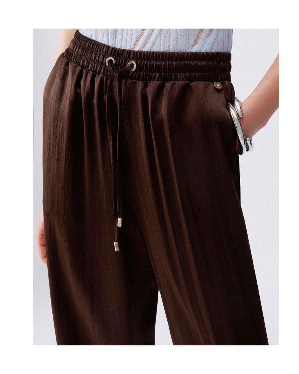 Liu Jo Purple Pleated Flared Pants