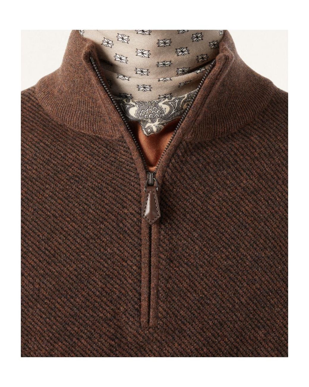 Loro Piana Brown Roadster Sweater for men