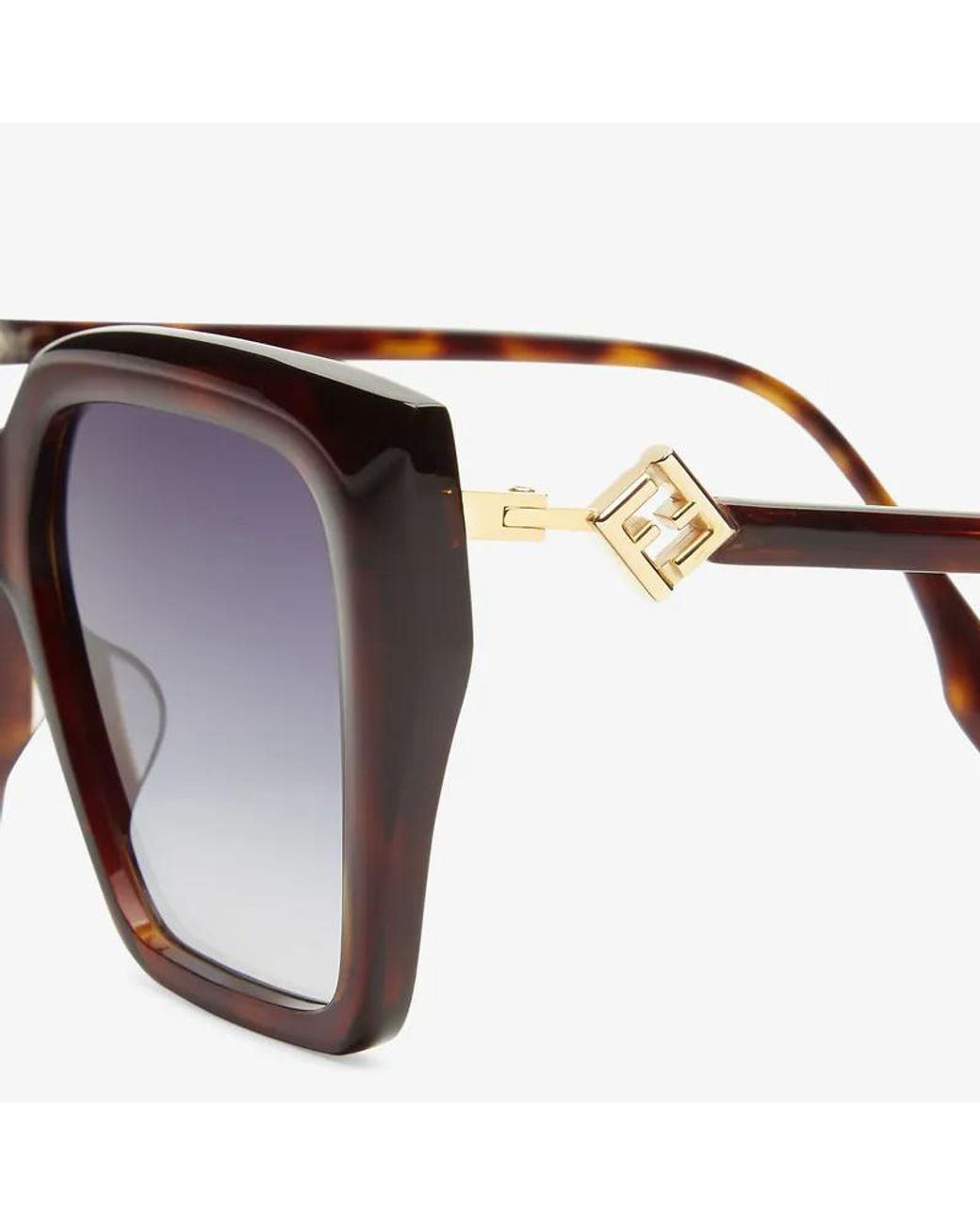 Fendi White Eyewear Butterfly Frame Sunglasses