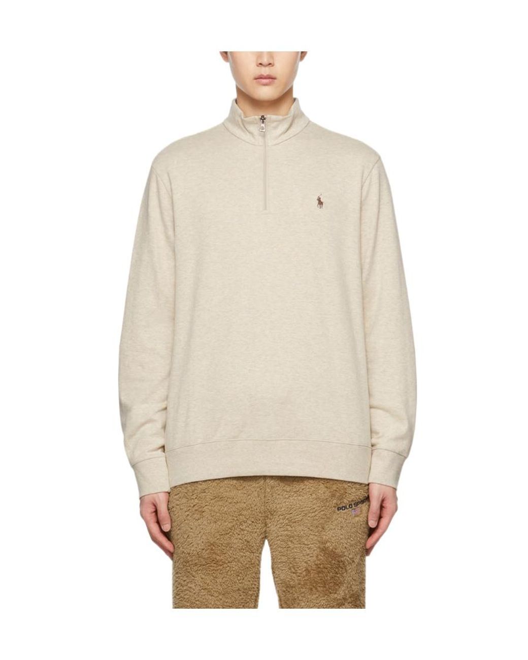 Polo Ralph Lauren Natural Pony Logo Embroidered Jumper for men