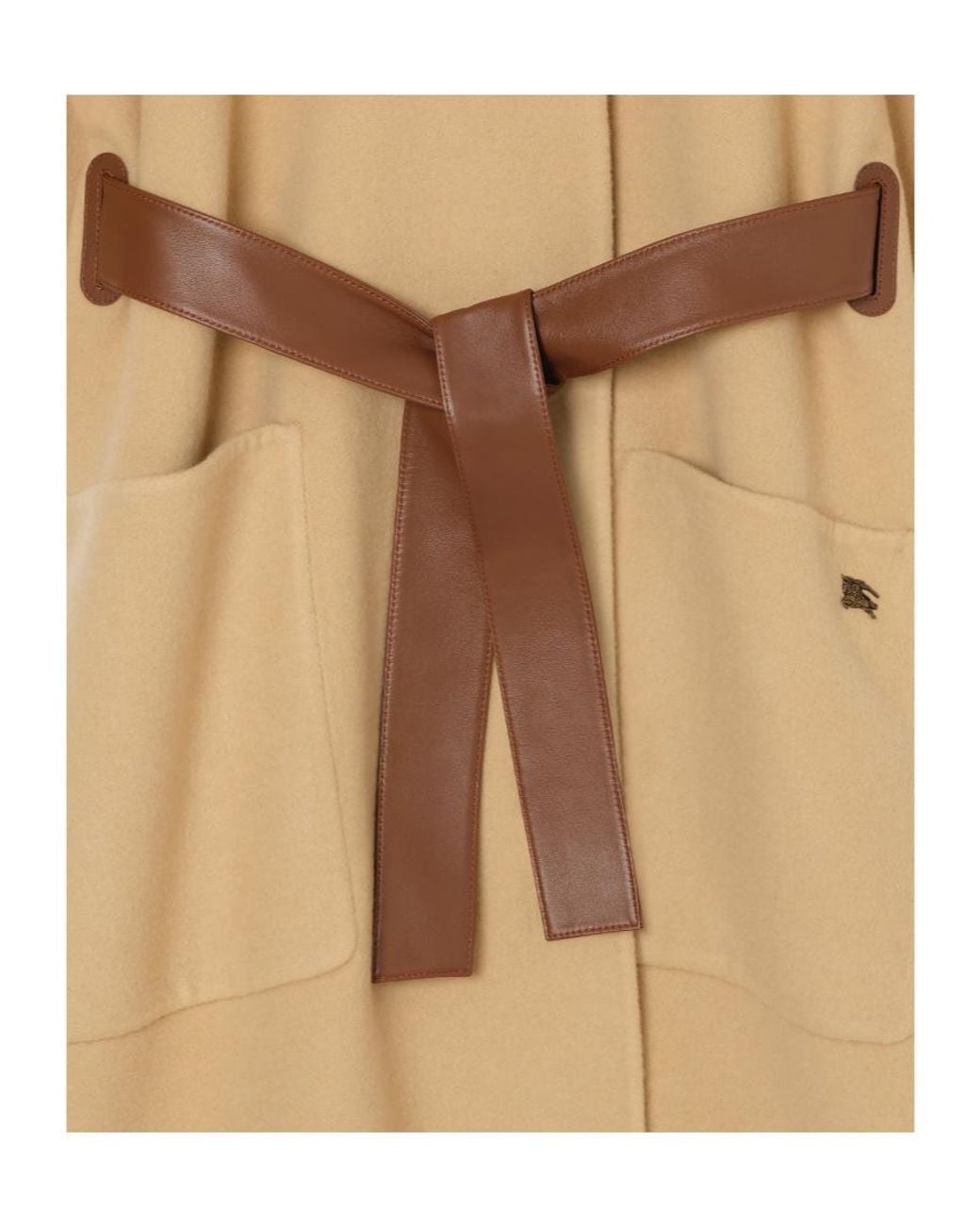 Burberry Natural Belted Button-Detail Cape
