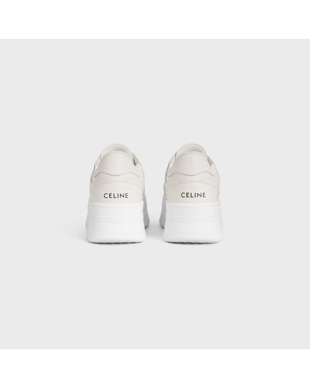 Céline White Block Wedge Sneaker