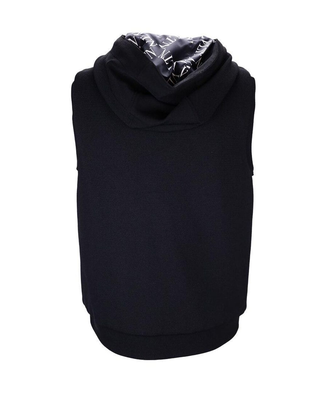Valentino Black Vltn Hooded Gilet for men