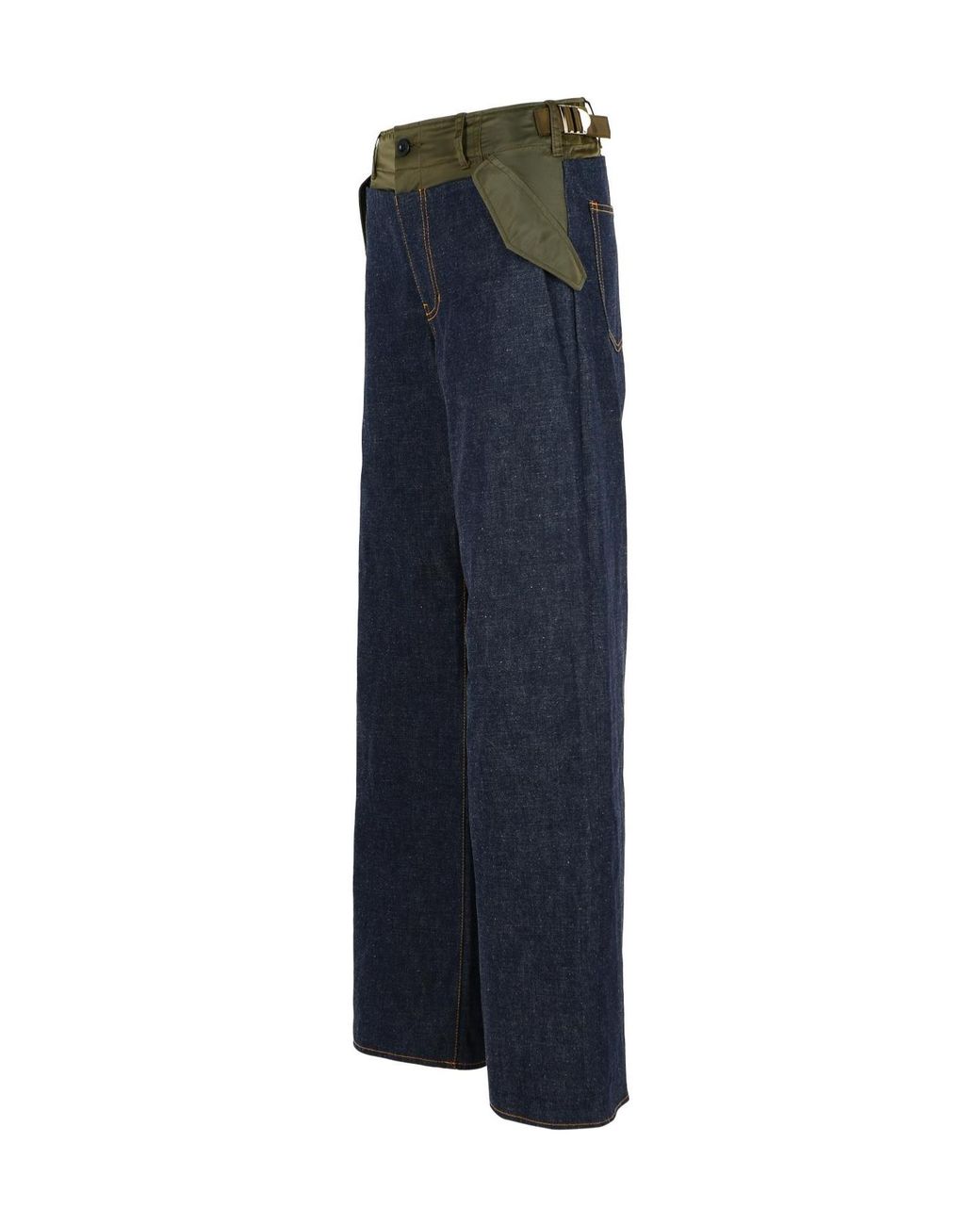 Sacai Blue Wide Leg Denim Jeans