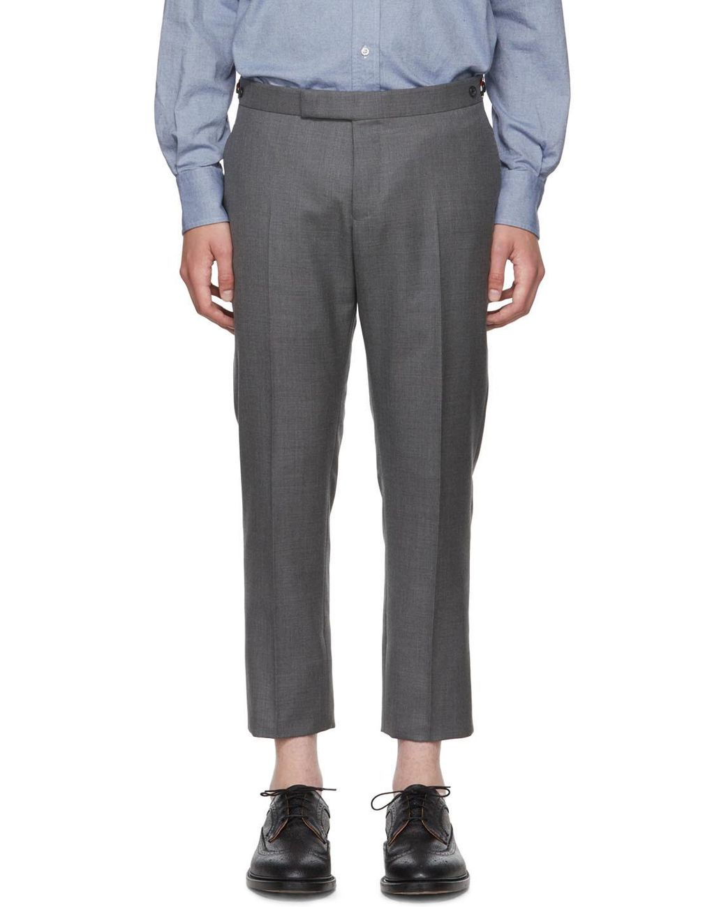 Thom Browne Gray Tailored Pants for men