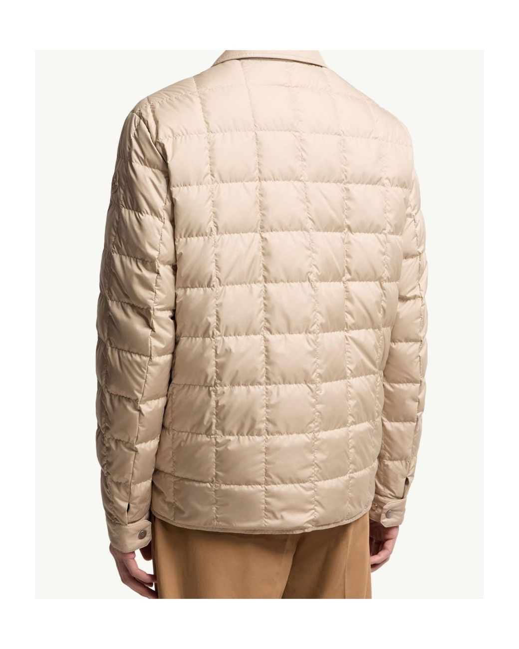 Moncler Natural Castellana Down Shirt Jacket for men