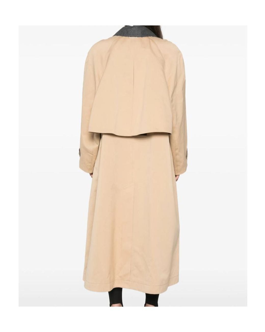 Carven Natural Long-Sleeved Trench Coat