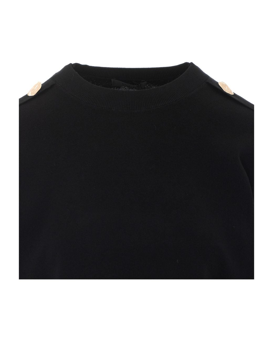 Liu Jo Black Button-Detail Knitted Sweater