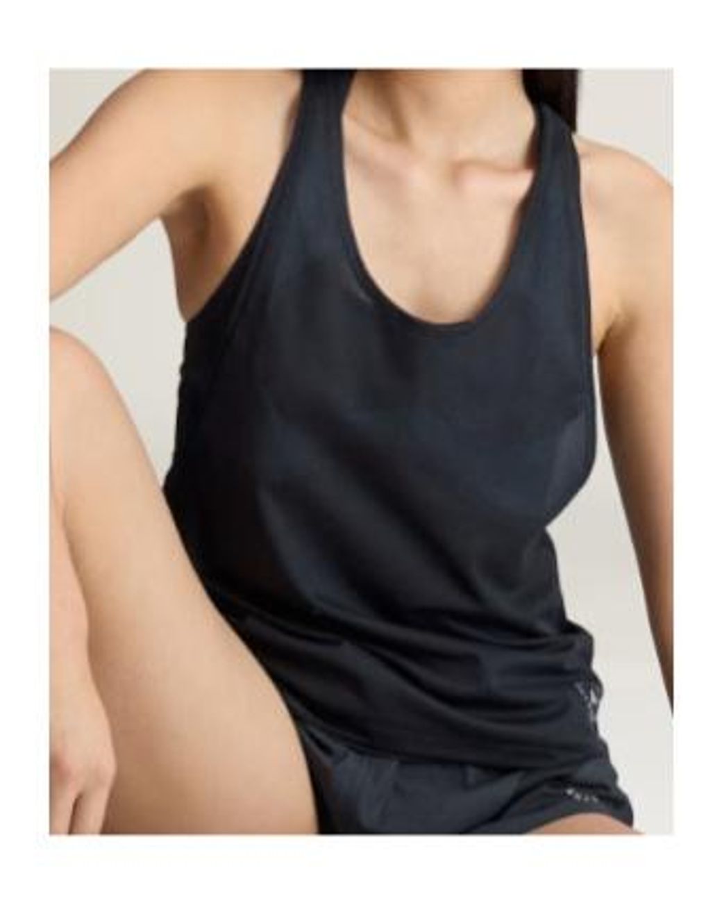 Adidas By Stella McCartney Black Double Layer Performance Top
