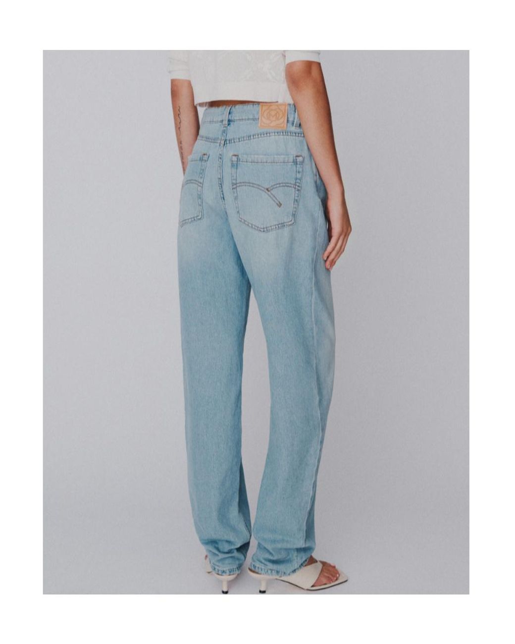 Marella Blue Denim Barrel-Leg Jeans