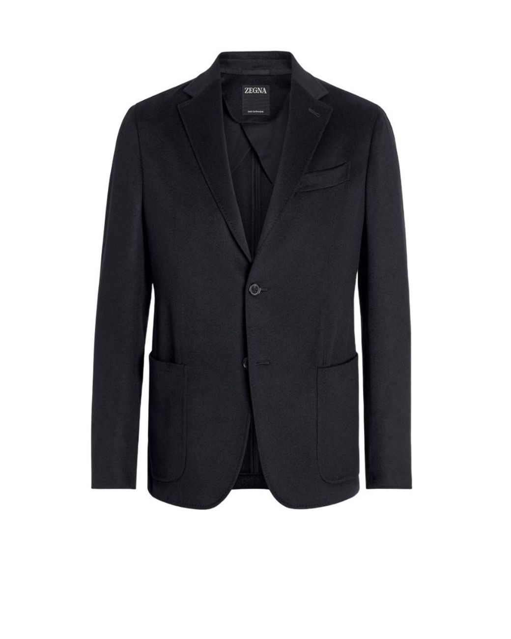 Zegna Blue Single-Breasted Suit Jacket for men