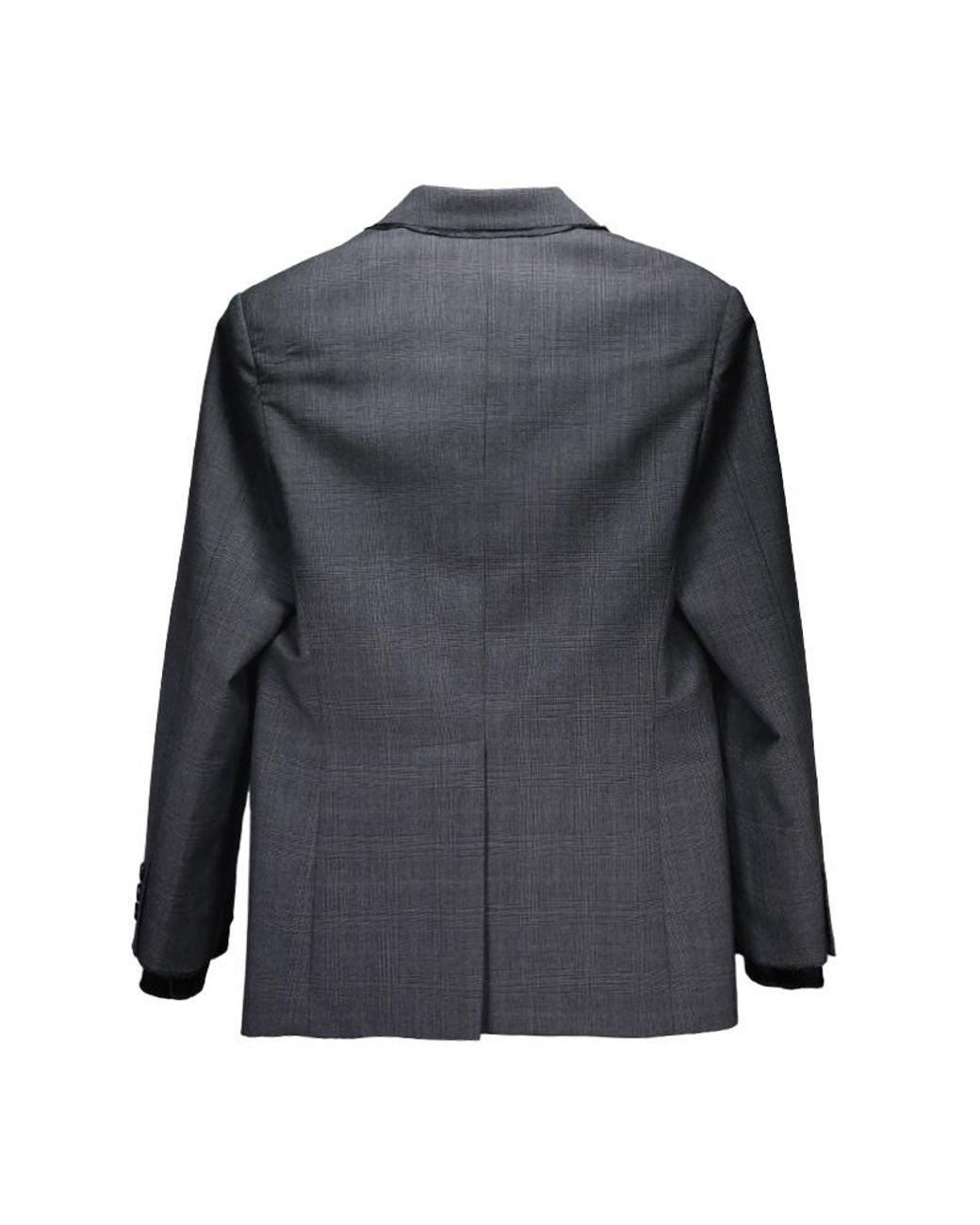 Miu Miu Black Single-Breasted Prince Of Wales Checked Jacket