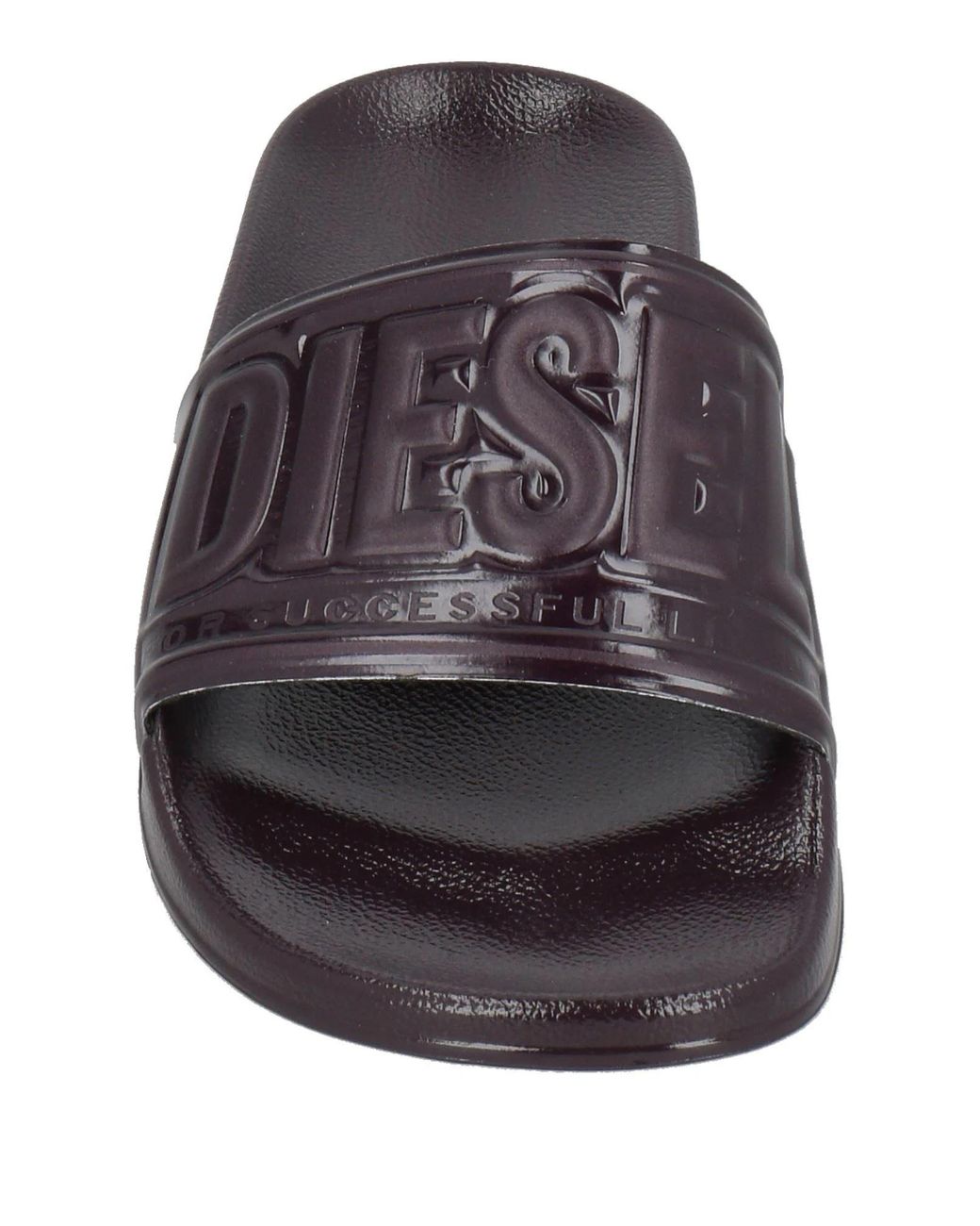 DIESEL Brown Minimalist Slippers