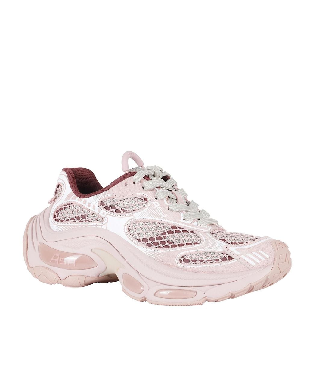 Ash Pink Round-Toe Sneakers