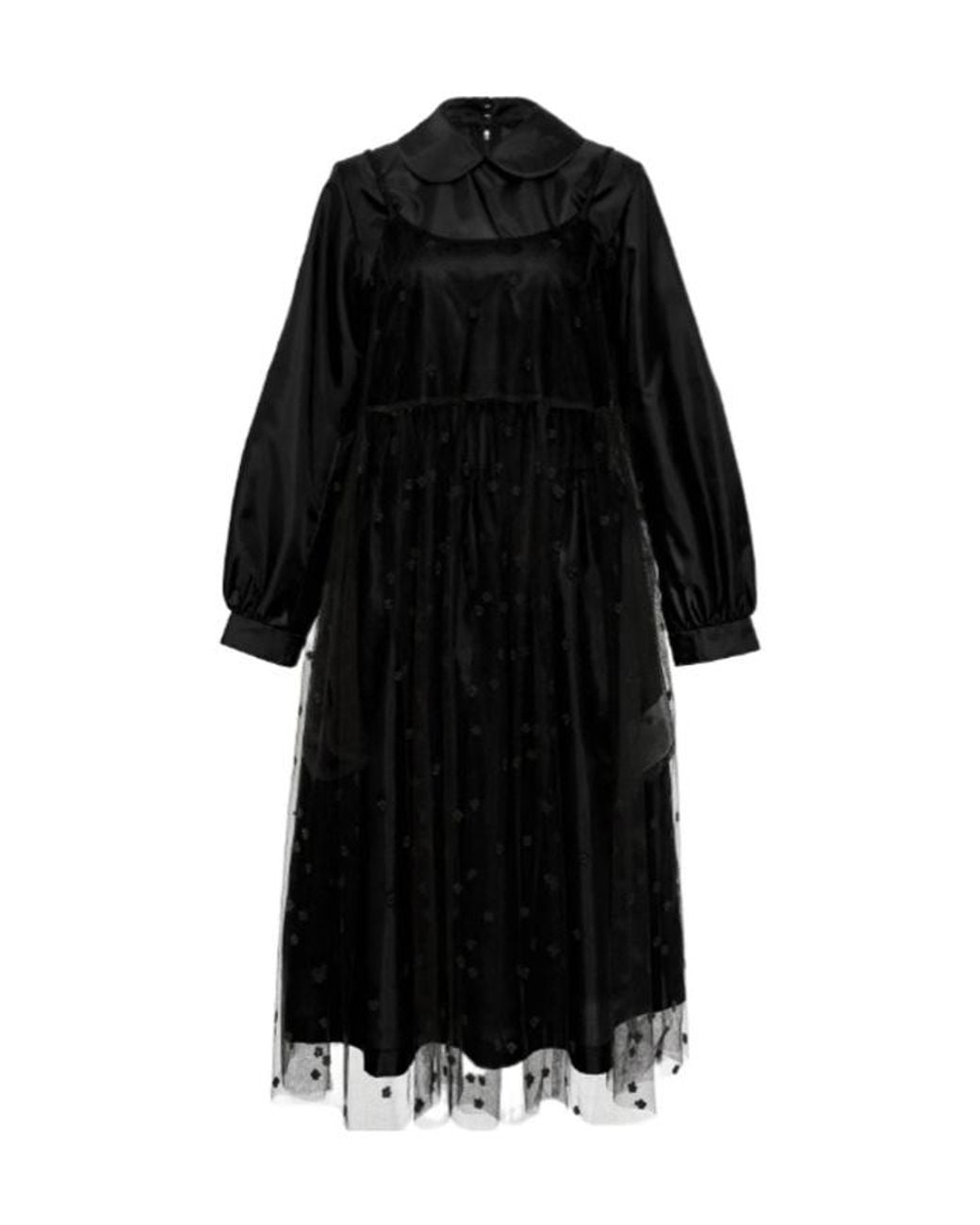 Comme des Garçons Black Long-Sleeved Dress