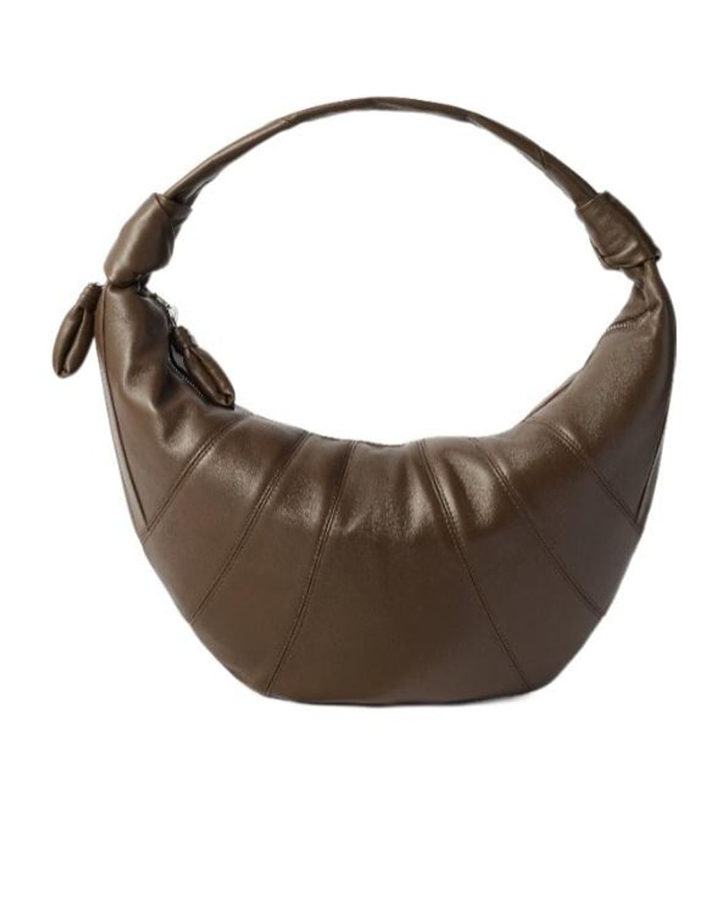 Lemaire Brown Fortune Croissant Zipped Shoulder Bag for men