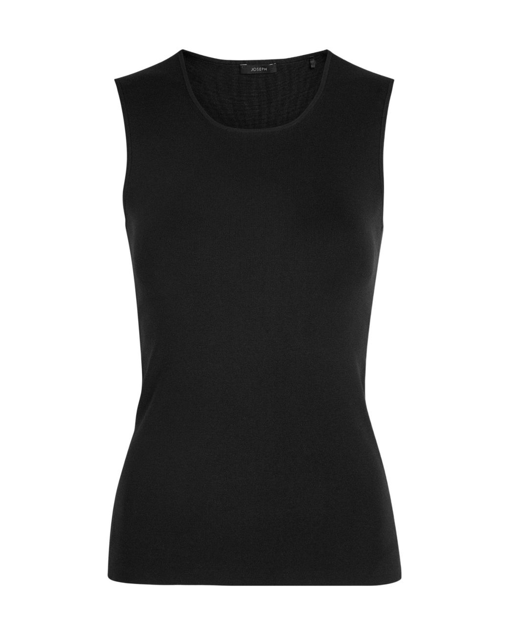 Joseph Black Round Neck Slim Fit Vest