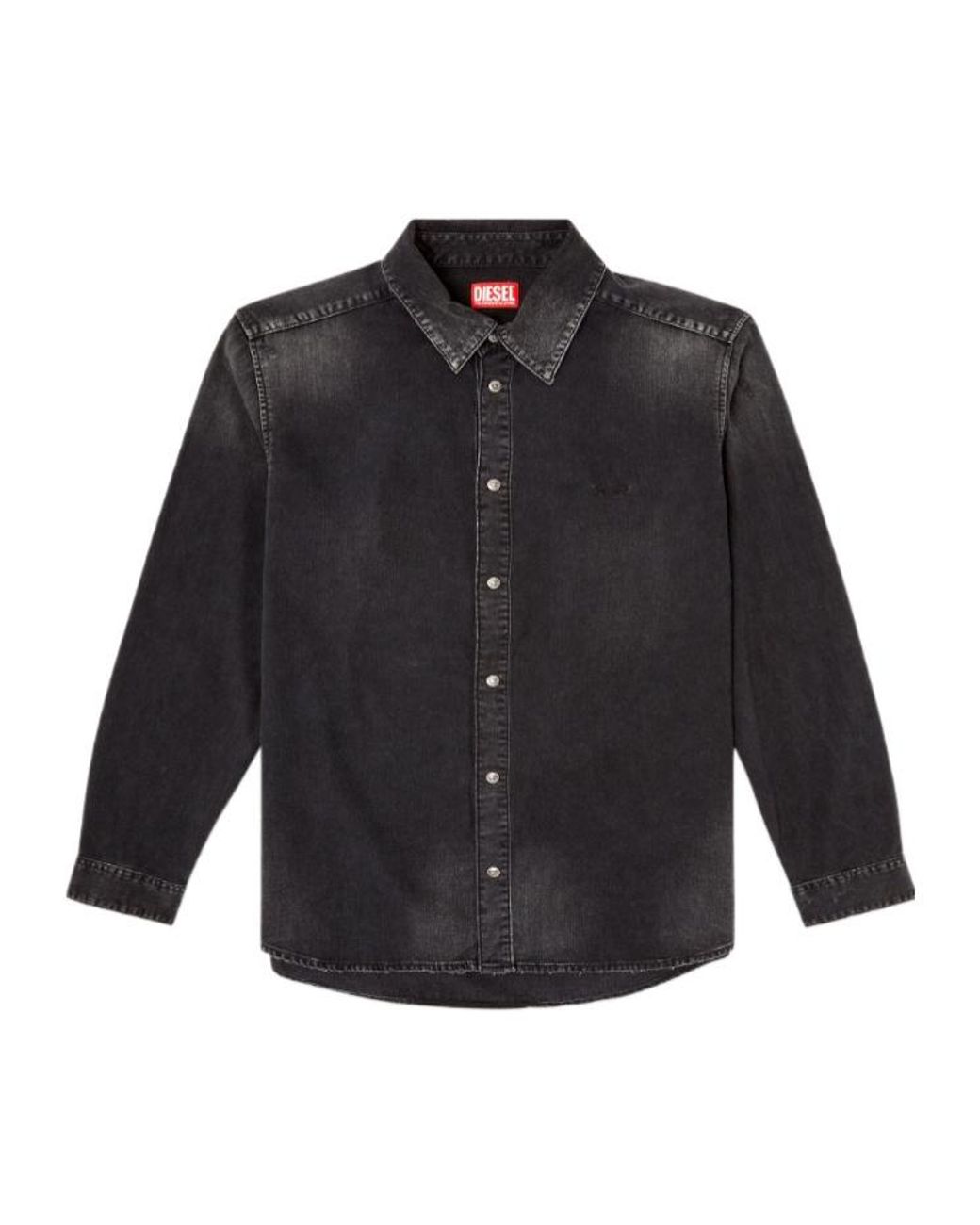 DIESEL Black D-Simply Long-Sleeve Denim Shirt for men