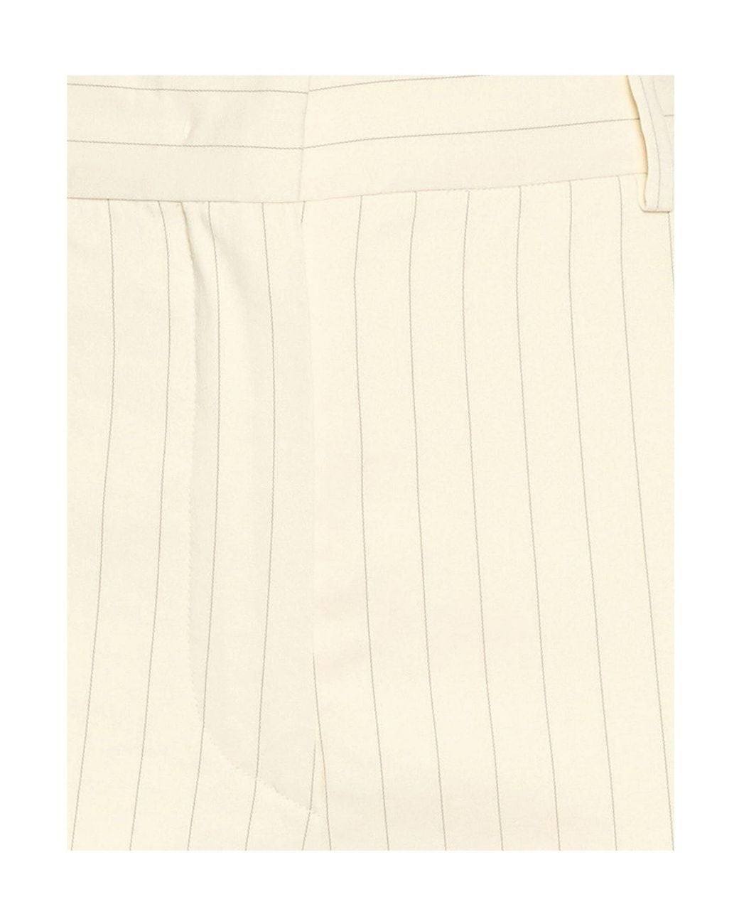 Sportmax White Vertical Striped Flared Pants