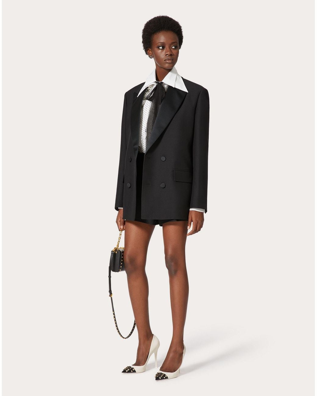 Valentino White Embroidery Organza Shirt